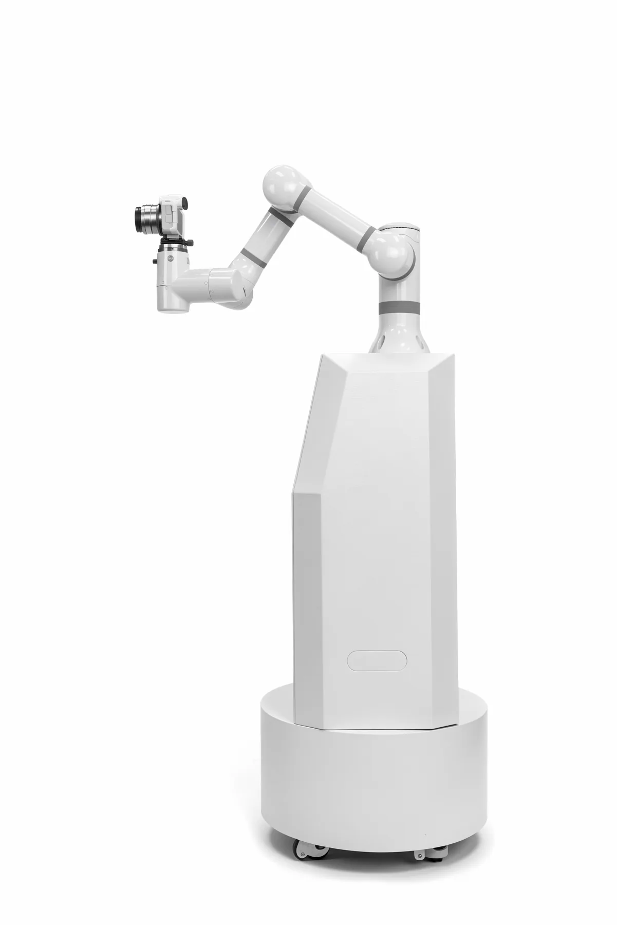 Orbiti AI智能拍照机器人右侧产品图,展示机身侧面结构