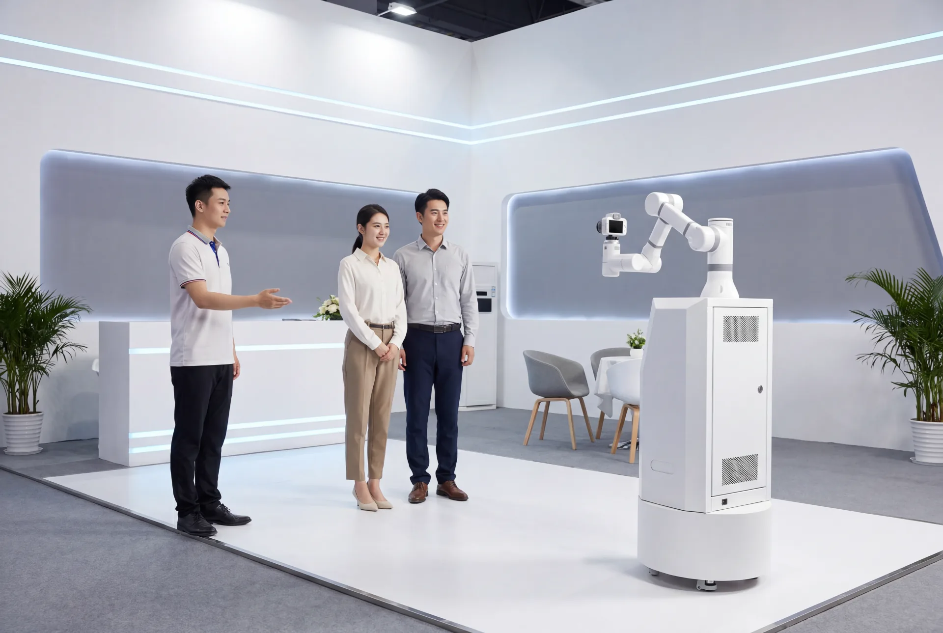 Orbiti AI智能拍照机器人应用于展会现场